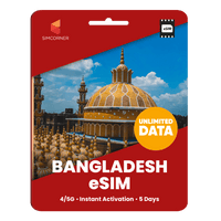 Thumbnail for [eSIM] Bangladesh Unlimited Data - SimCorner