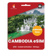 Thumbnail for [eSIM] Cambodia Unlimited Data - SimCorner