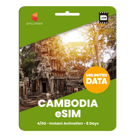 Thumbnail for [eSIM] Cambodia Unlimited Data - SimCorner