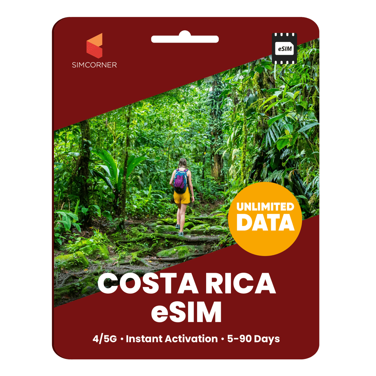 [eSIM] Costa Rica Unlimited Data - SimCorner