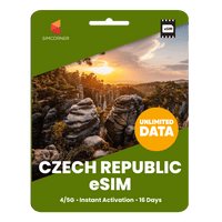 Thumbnail for [eSIM] Czech Republic Unlimited Data - SimCorner