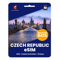 Thumbnail for [eSIM] Czech Republic Unlimited Data - SimCorner