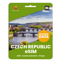 Thumbnail for [eSIM] Czech Republic Unlimited Data - SimCorner