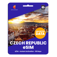Thumbnail for [eSIM] Czech Republic Unlimited Data - SimCorner