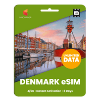 Thumbnail for [eSIM] Denmark Unlimited Data - SimCorner