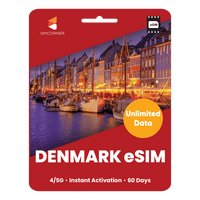 Thumbnail for [eSIM] Denmark Unlimited Data - SimCorner