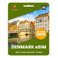 Thumbnail for [eSIM] Denmark Unlimited Data - SimCorner