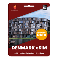 Thumbnail for [eSIM] Denmark Unlimited Data - SimCorner