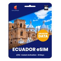 Thumbnail for [eSIM] Ecuador Unlimited Data - SimCorner