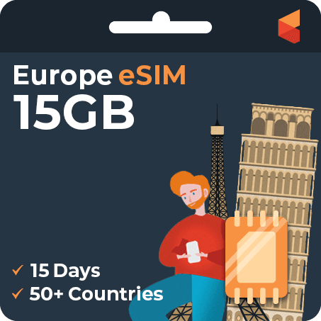 [eSIM] Europe eSim Card (15GB)