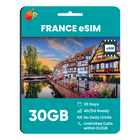 [eSIM] France eSim Card (30GB/60GB)