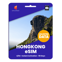 Thumbnail for [eSIM] Hong Kong Unlimited Data - SimCorner