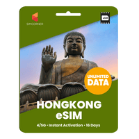 Thumbnail for [eSIM] Hong Kong Unlimited Data - SimCorner