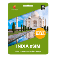 Thumbnail for [eSIM] India Unlimited Data | SimCorner
