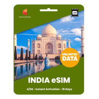 Thumbnail for [eSIM] India Unlimited Data | SimCorner
