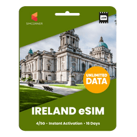 Thumbnail for [eSIM] Ireland Unlimited Data - SimCorner