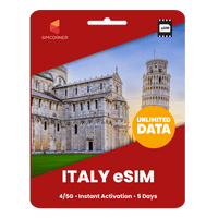 Thumbnail for [eSIM] Italy Unlimited Data - SimCorner