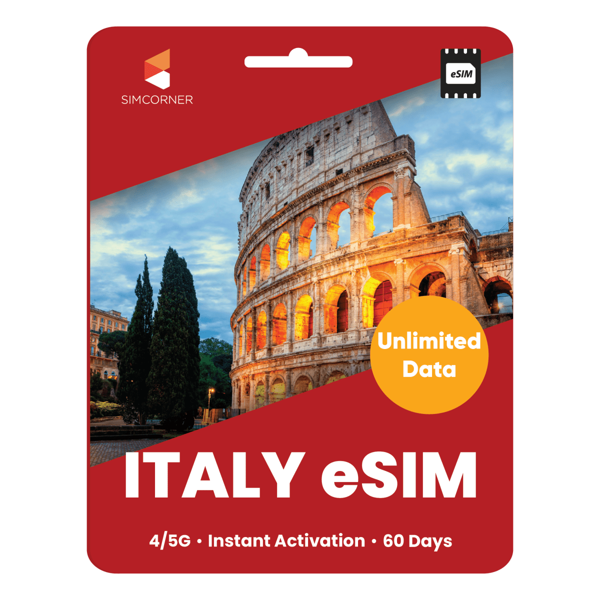 [eSIM] Italy Unlimited Data - SimCorner
