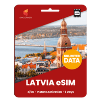 Thumbnail for [eSIM] Latvia Unlimited Data - SimCorner