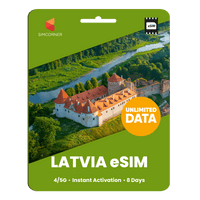 Thumbnail for [eSIM] Latvia Unlimited Data - SimCorner