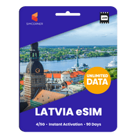 Thumbnail for [eSIM] Latvia Unlimited Data - SimCorner