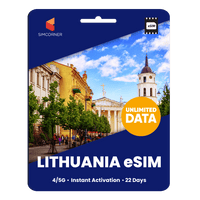 Thumbnail for [eSIM] Lithuania Unlimited Data - SimCorner