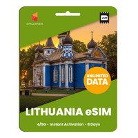 Thumbnail for [eSIM] Lithuania Unlimited Data - SimCorner