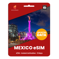 Thumbnail for [eSIM] Mexico Unlimited Data - SimCorner