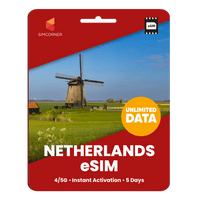 Thumbnail for [eSIM] Netherlands Unlimited Data - SimCorner