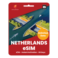 Thumbnail for [eSIM] Netherlands Unlimited Data - SimCorner