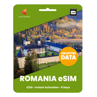 Thumbnail for [eSIM] Romania Unlimited Data - SimCorner