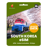 Thumbnail for [eSIM] South Korea Unlimited Data - SimCorner