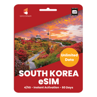 Thumbnail for [eSIM] South Korea Unlimited Data - SimCorner