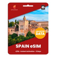 Thumbnail for [eSIM] Spain Unlimited Data - SimCorner