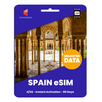 Thumbnail for [eSIM] Spain Unlimited Data - SimCorner