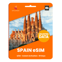 Thumbnail for [eSIM] Spain Unlimited Data - 30 Days