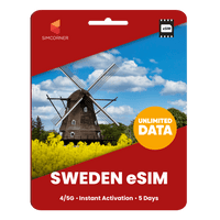 Thumbnail for [eSIM] Sweden Unlimited Data - SimCorner