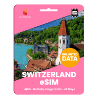 Thumbnail for [eSIM] Switzerland Unlimited Data - SimCorner