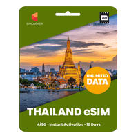 Thumbnail for [eSIM] Thailand Unlimited Data - SimCorner