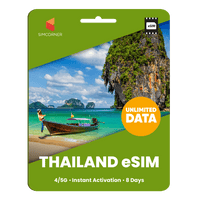 Thumbnail for [eSIM] Thailand Unlimited Data - SimCorner