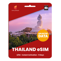 Thumbnail for [eSIM] Thailand Unlimited Data - SimCorner