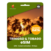 Thumbnail for [eSIM] Trinidad & Tobago Unlimited Data - SimCorner
