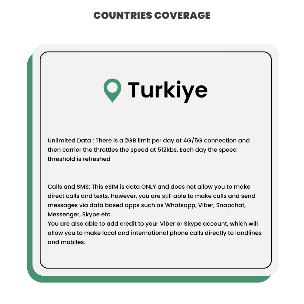 [eSIM] Turkiye Unlimited Data - SimCorner