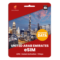 Thumbnail for [eSIM] United Arab Emirates Unlimited Data - SimCorner