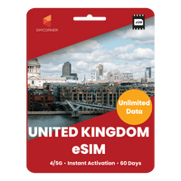 Thumbnail for [eSIM] United Kingdom Unlimited Data - SimCorner