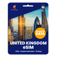 Thumbnail for [eSIM] United Kingdom Unlimited Data - SimCorner