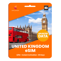 Thumbnail for [eSIM] United Kingdom Unlimited Data - 30 Days