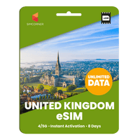Thumbnail for [eSIM] United Kingdom Unlimited Data - SimCorner