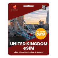Thumbnail for [eSIM] United Kingdom Unlimited Data - SimCorner