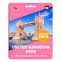 Thumbnail for [eSIM] United Kingdom Unlimited Data - SimCorner